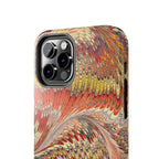 Marbled Swirl Tough Phone Case - Red Rust Orange Fall Colors, Heavy Duty Case. Alternative: Protective Phone Cover, Durable Smartphone Case,