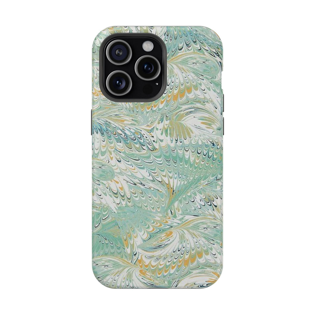 Mint Green Marbled Swirl Phone Case - Dual Layer