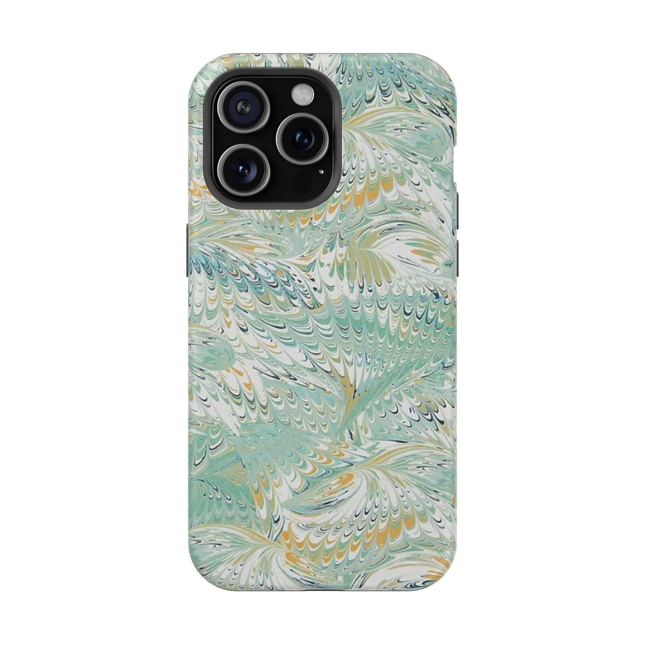 Mint Green Marbled Swirl Phone Case - Dual Layer