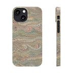 Beige Swirl Marbled Feather Phone Case