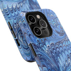 Blue Marbled Swirl Phone Case - Dual Layer Case