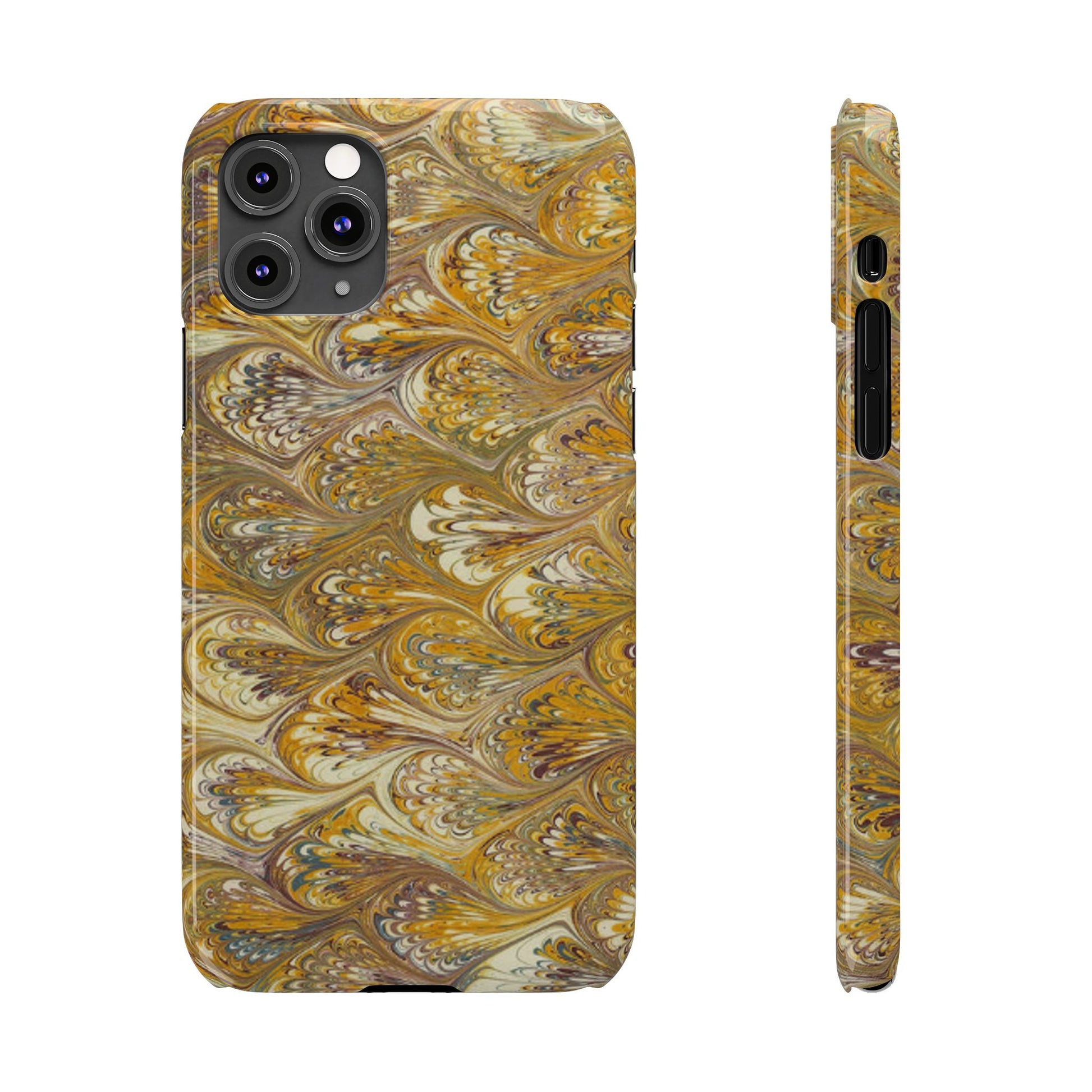 Golden Yellow Italian Marbled Designed, Slim Phone Cases, Case-Mate
