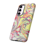 Yellow and Pink Swirl Marbled Italian Phone Case - Dual Layer - Matte or Glossy