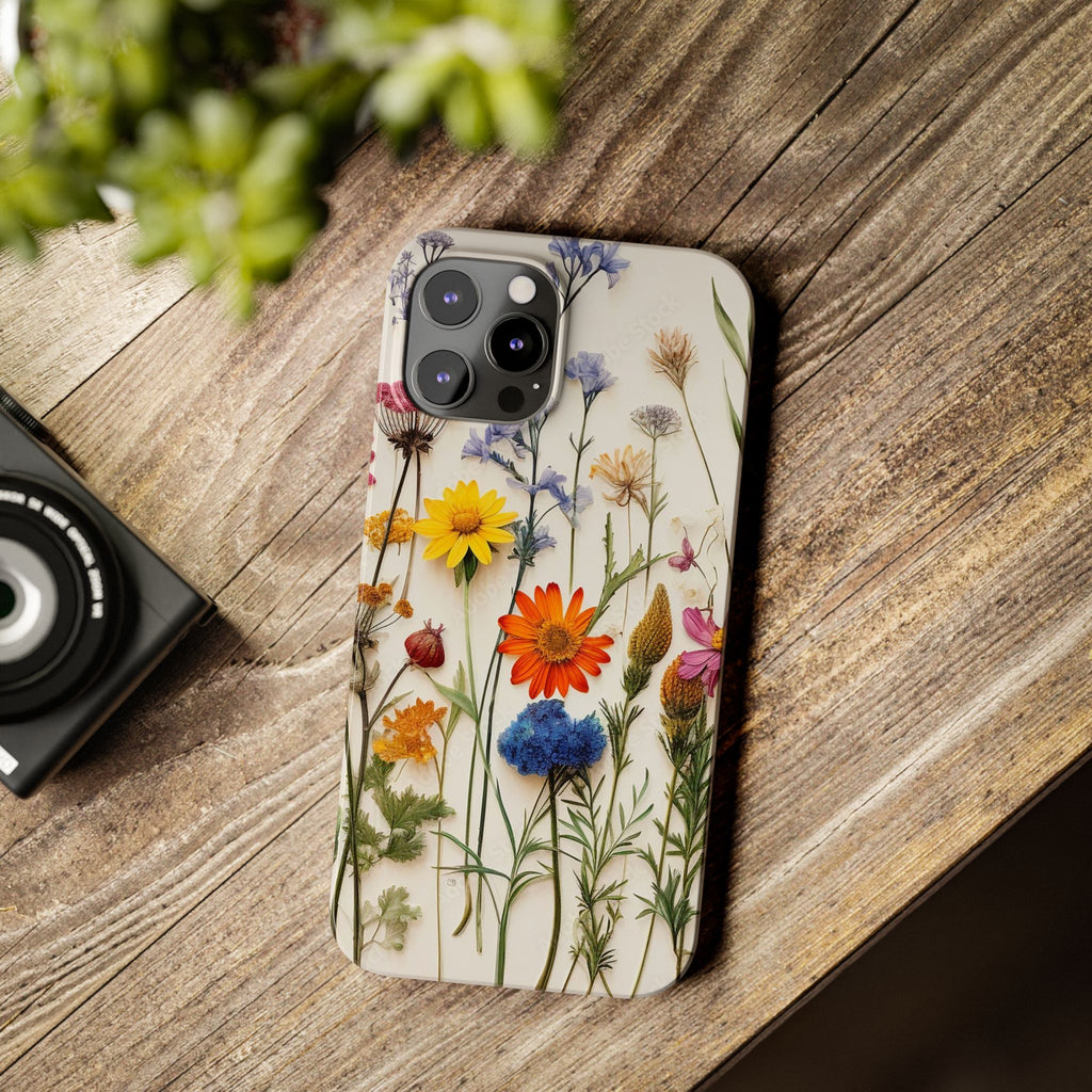 Floral Phone Cases, Pressed Flowers Design, iPhone 17 Case, Botanical Phone Accessories
