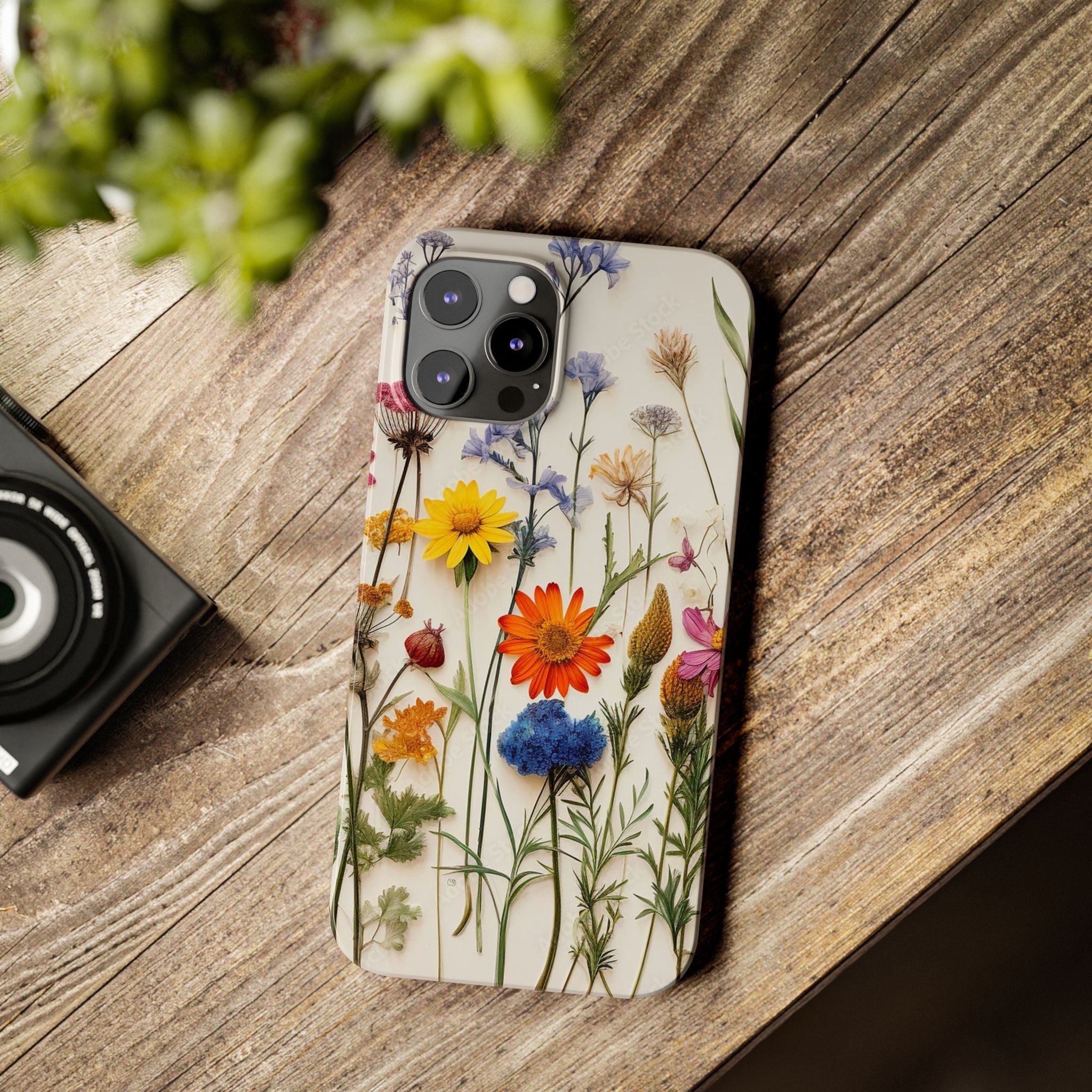Floral Phone Cases, Pressed Flowers Design, iPhone 17 Case, Botanical Phone Accessories