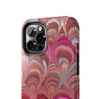 Pretty in Pink - Peacock Marble Italian Tough Phone Case — Durable Marbled Phone Case