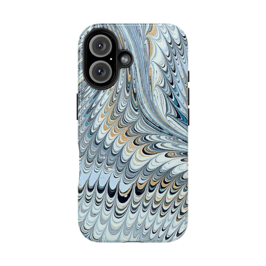 Light Blue Frost Marbled Tough Phone Case - Dual Layer