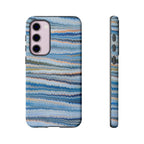 Blue Marbled Phone Cases iPhone 16 + Samsung + Apple + Google - all models, Vintage Marbled Design - Tough Cases