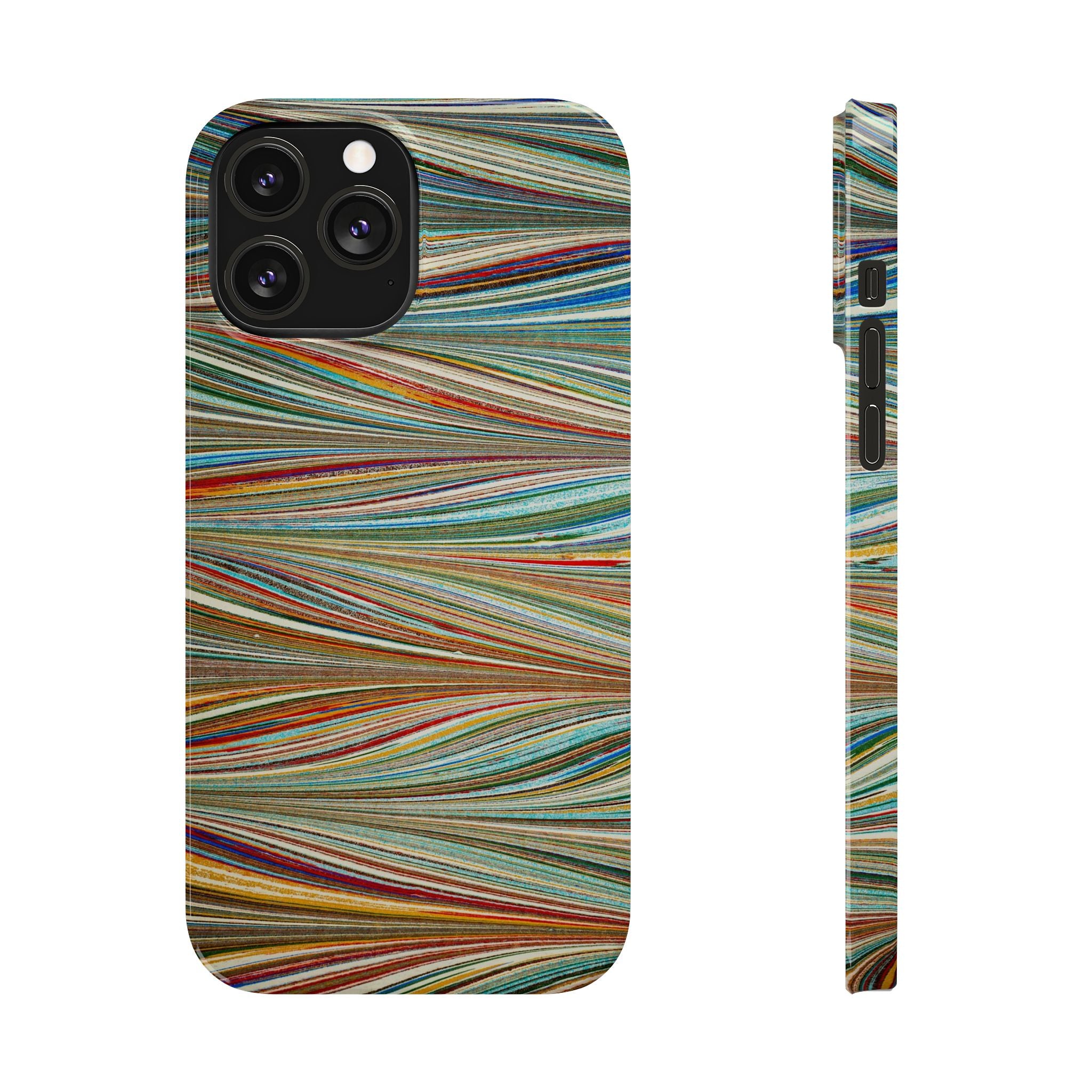 Traditional Hand-Marbled Florentine Multi-Colored Artwork for iPhone 17 and all sizes of iPhones