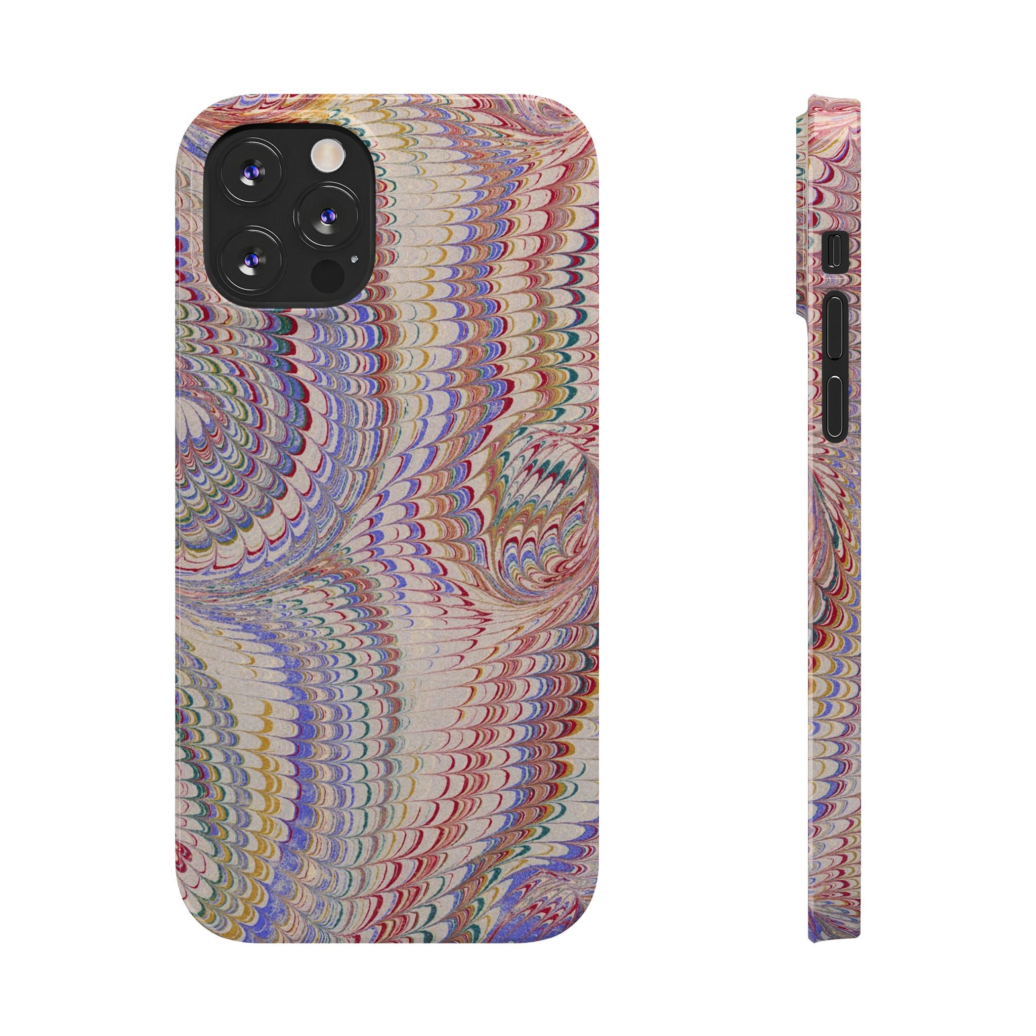 Pink Pastel Marbled Design, Italy Feather IPHONE17 + All Phone Cases