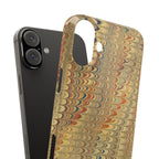 Phone Cases - Golden Fall Neutrals Italian Marbled Design, Gift for Art Lovers, Customizable and Stylish
