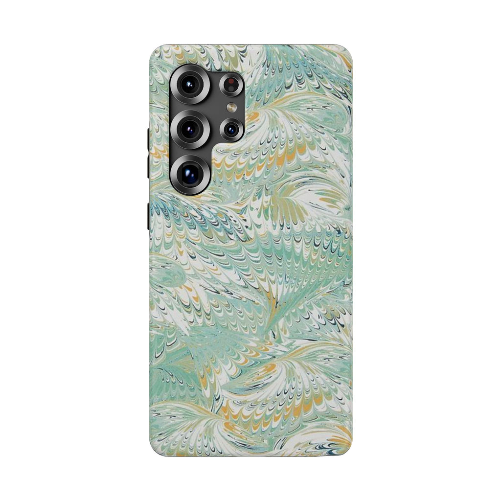 Mint Green Marbled Swirl Phone Case - Dual Layer