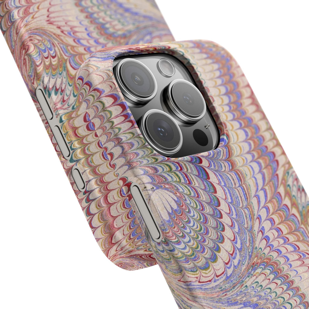 Pink and Lavender Marbled Swirl - Single Layer Slim Phone Case