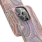 Pink and Lavender Marbled Swirl - Single Layer Slim Phone Case
