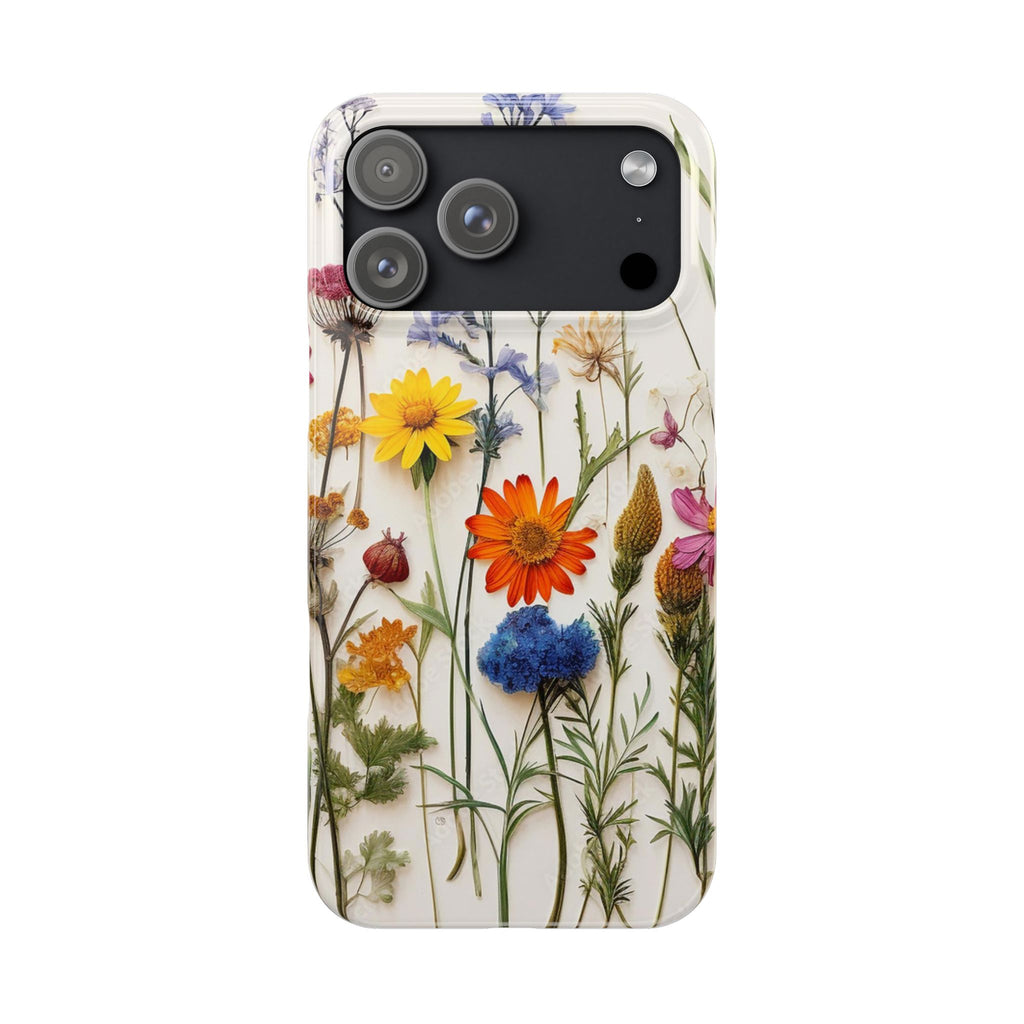 Floral Phone Cases, Pressed Flowers Design, iPhone 17 Case, Botanical Phone Accessories