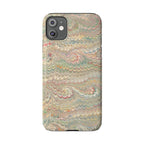 Beige Swirl Marbled Feather Phone Case