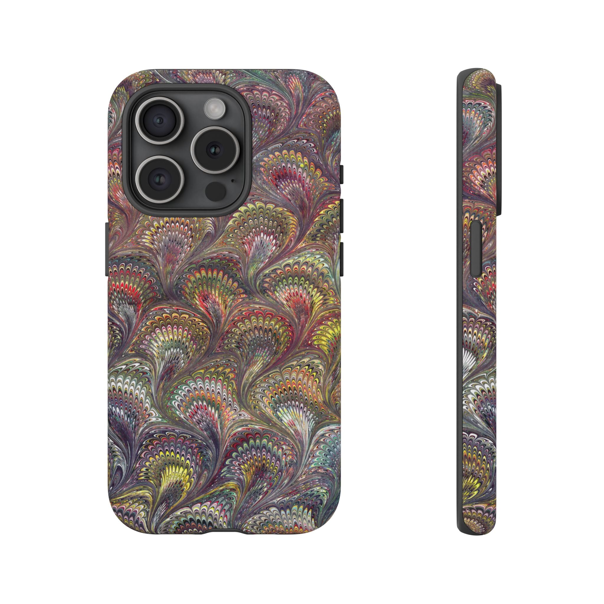 Vintage Marbled Tough Phone Case — Multi-Color iPhone & Android Protection