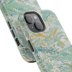 Mint Green Marbled Swirl Phone Case - Dual Layer
