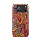 Italian Marbled Design, Red and Blue Pallet