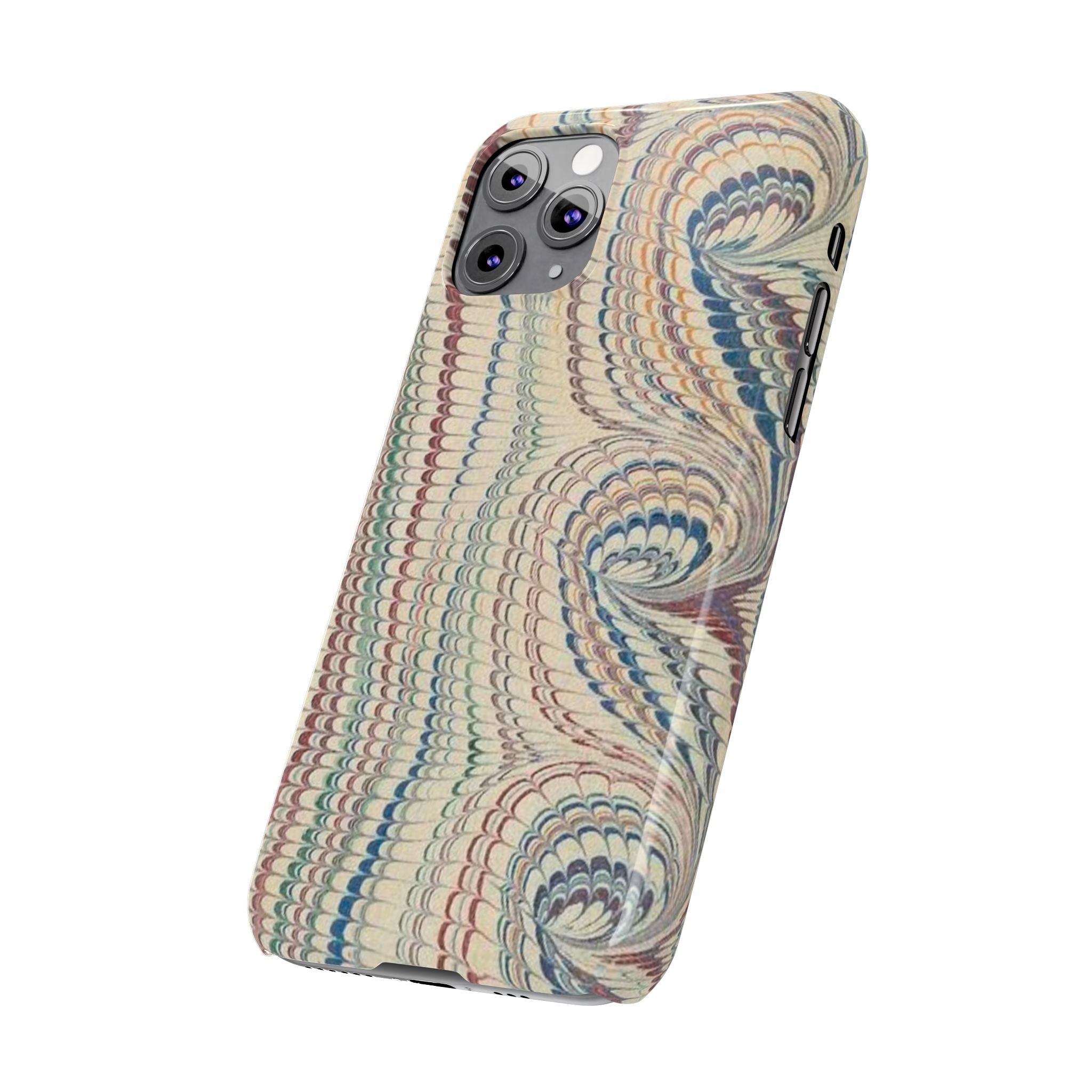Beige and Neutrals Italian Vintage Marbled Paper Design on iPhone 17 + All Cases