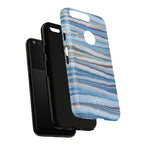 Blue Marbled Phone Cases iPhone + Samsung - all models, Vintage Marbled Design - Tough Cases