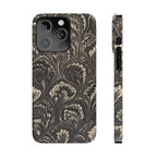Black Italian Marble Design Slim iPhone 17 + all models Phone Cases