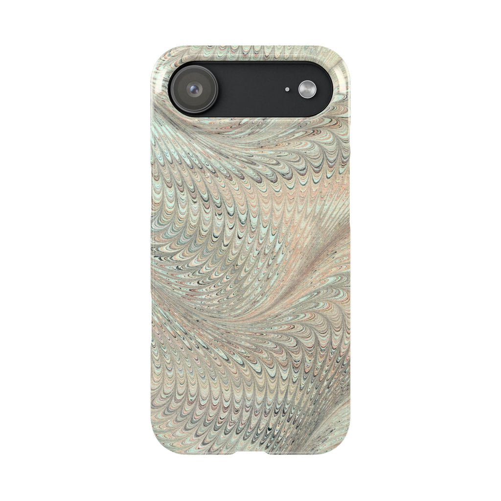 Mint + Green Italian Marbled Phone Case, Mag Safe
