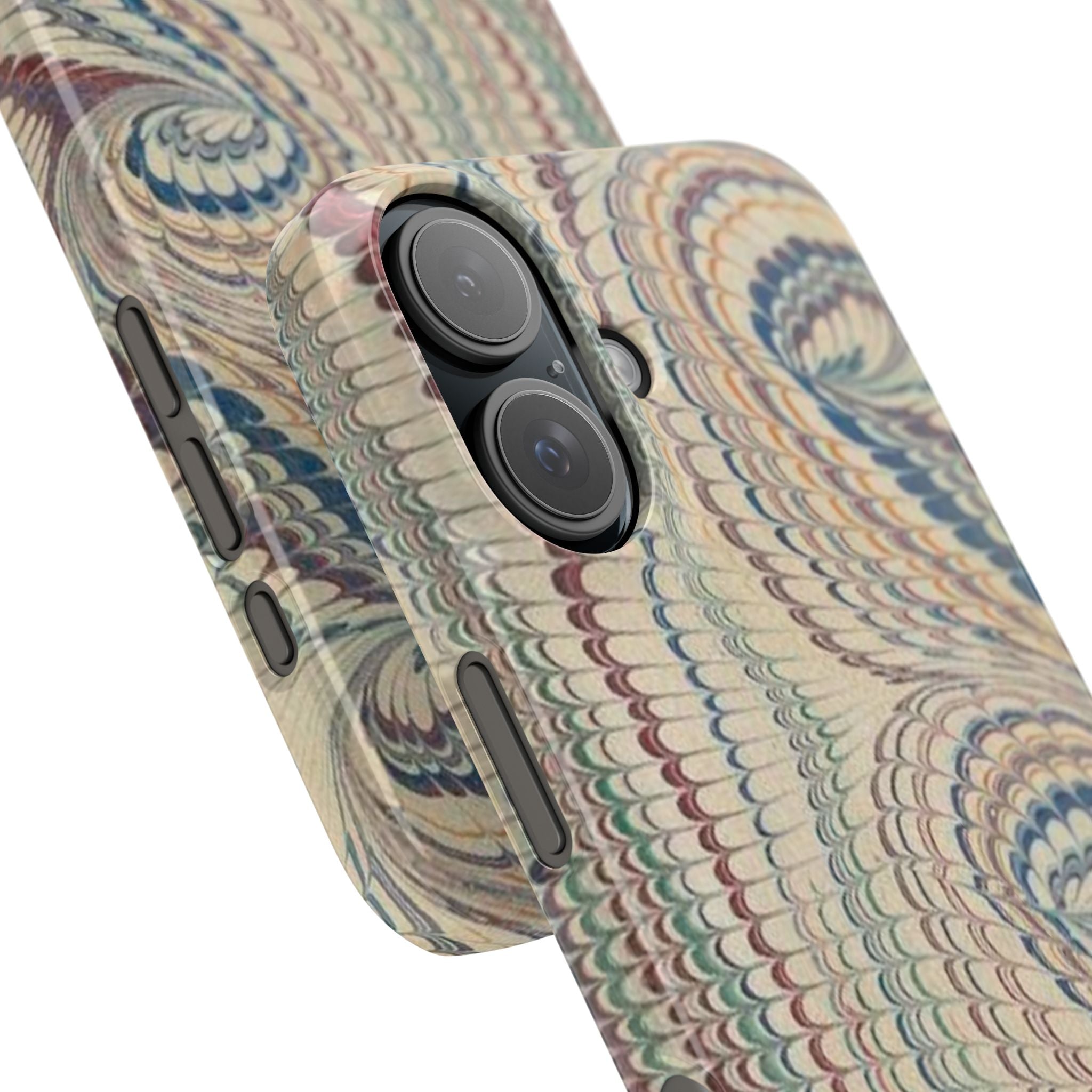 Beige and Neutrals Italian Vintage Marbled Paper Design on iPhone 17 + All Cases