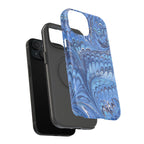 Blue Marbled Swirl Phone Case - Dual Layer Case