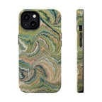Green Pastel Italian Marble Design Magnetic MAG SAFE High Impact iPhone Cases