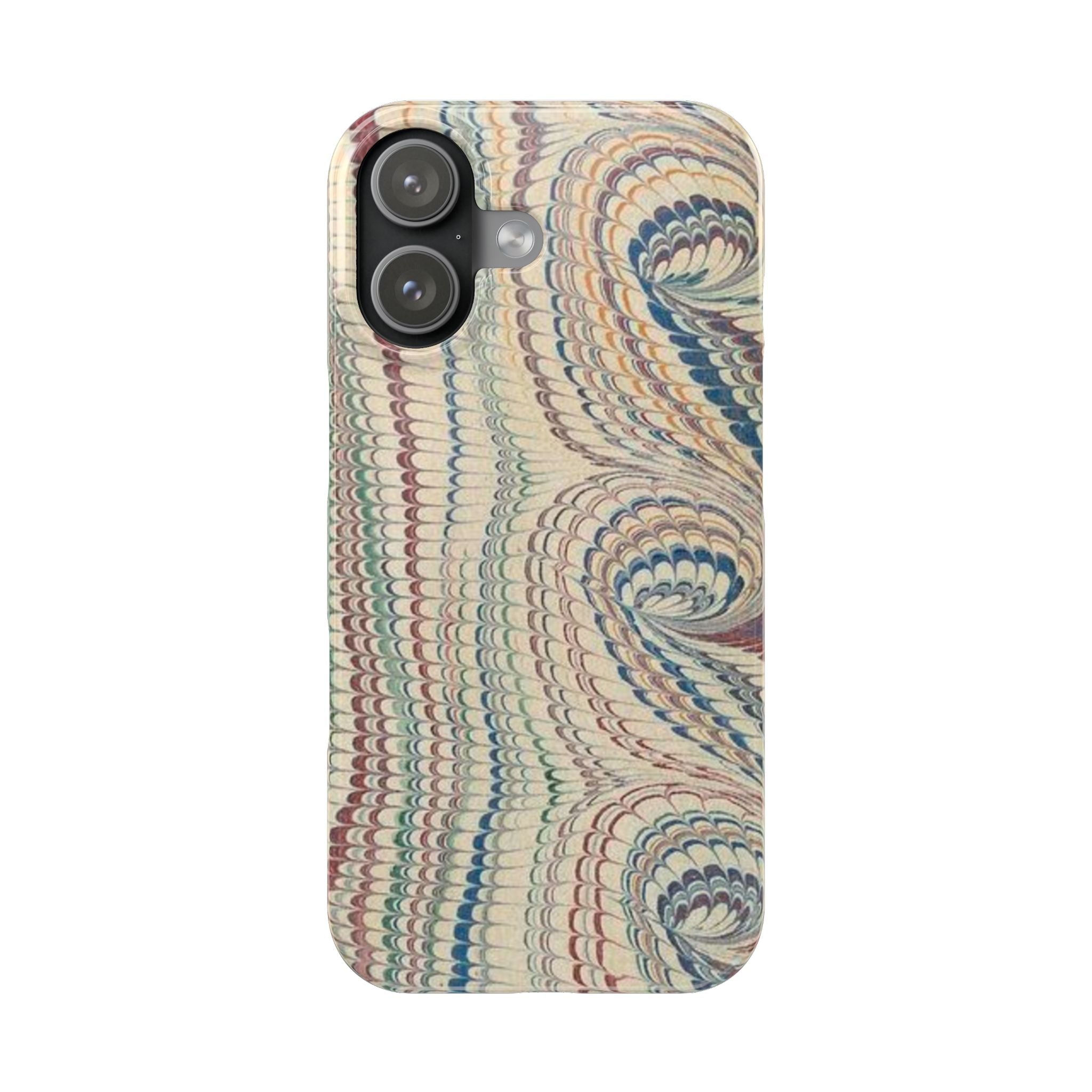 Beige and Neutrals Italian Vintage Marbled Paper Design on iPhone 17 + All Cases