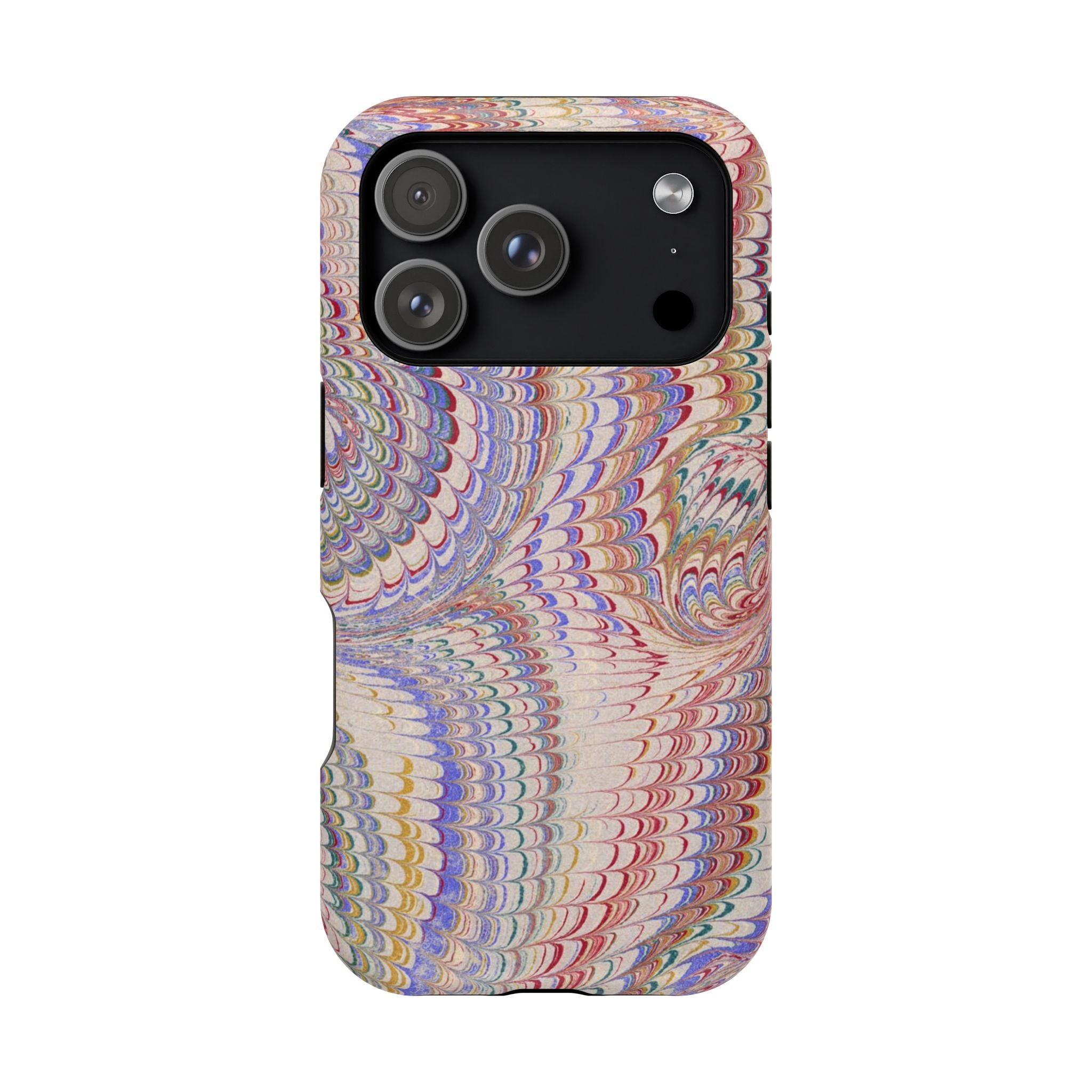 Pink and Lavender Pastel Italian Vintage Feathered Design iPhone17 + Many Makes and Models of Phone Cases