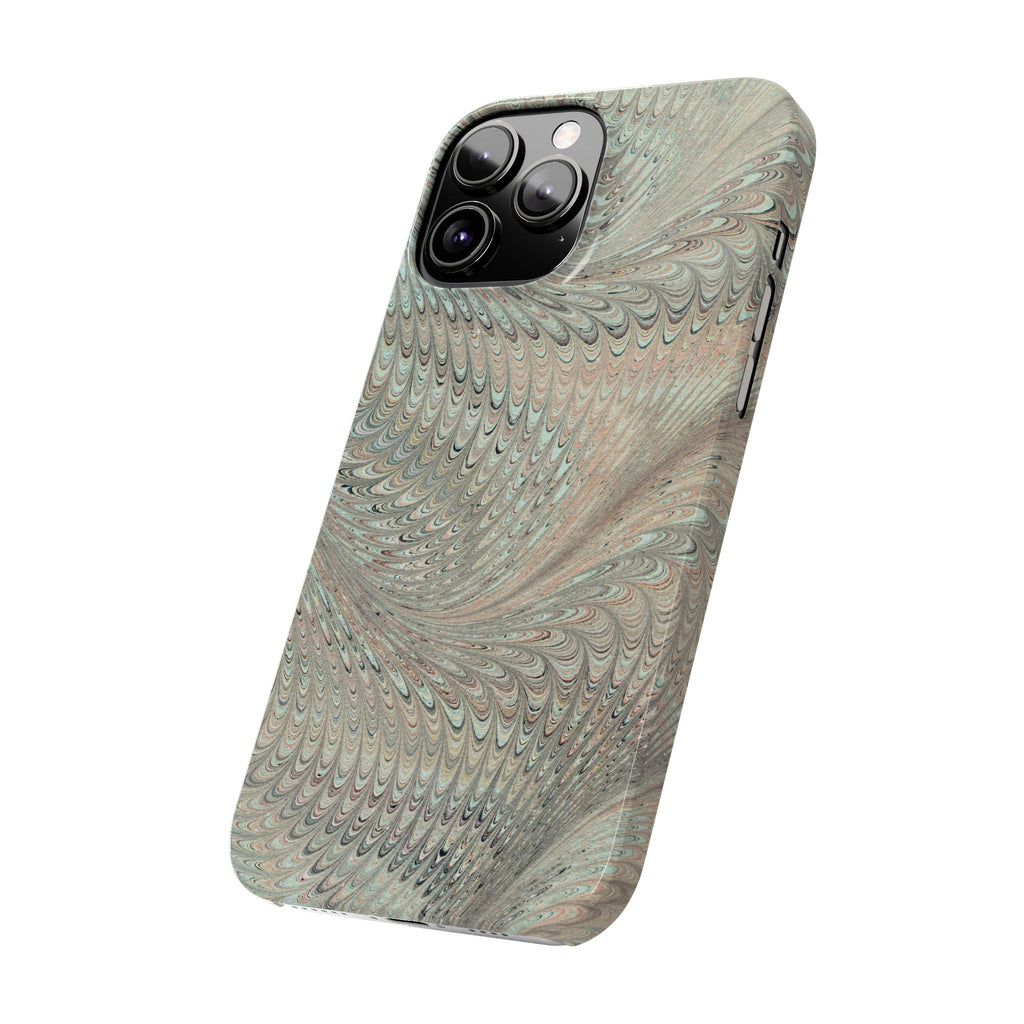 Mint + Green Italian Marbled Phone Case, Mag Safe
