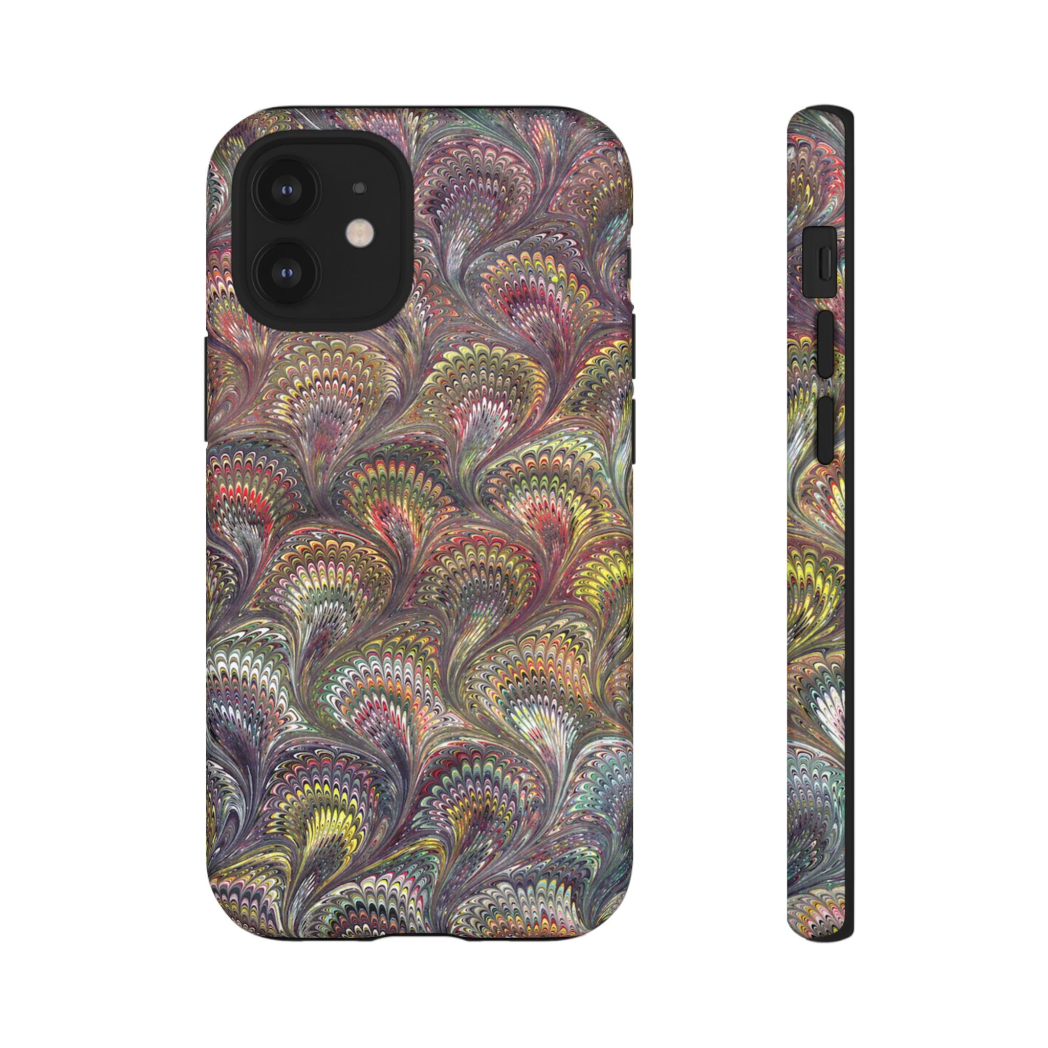 Vintage Marbled Tough Phone Case, Multi-Color Dual Case