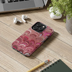 Pink Peacock Marble Italian Tough Phone Case — Durable Marbled Phone Case