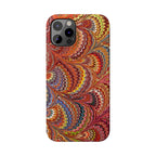 Italian Marbled Design, Red and Blue Pallet