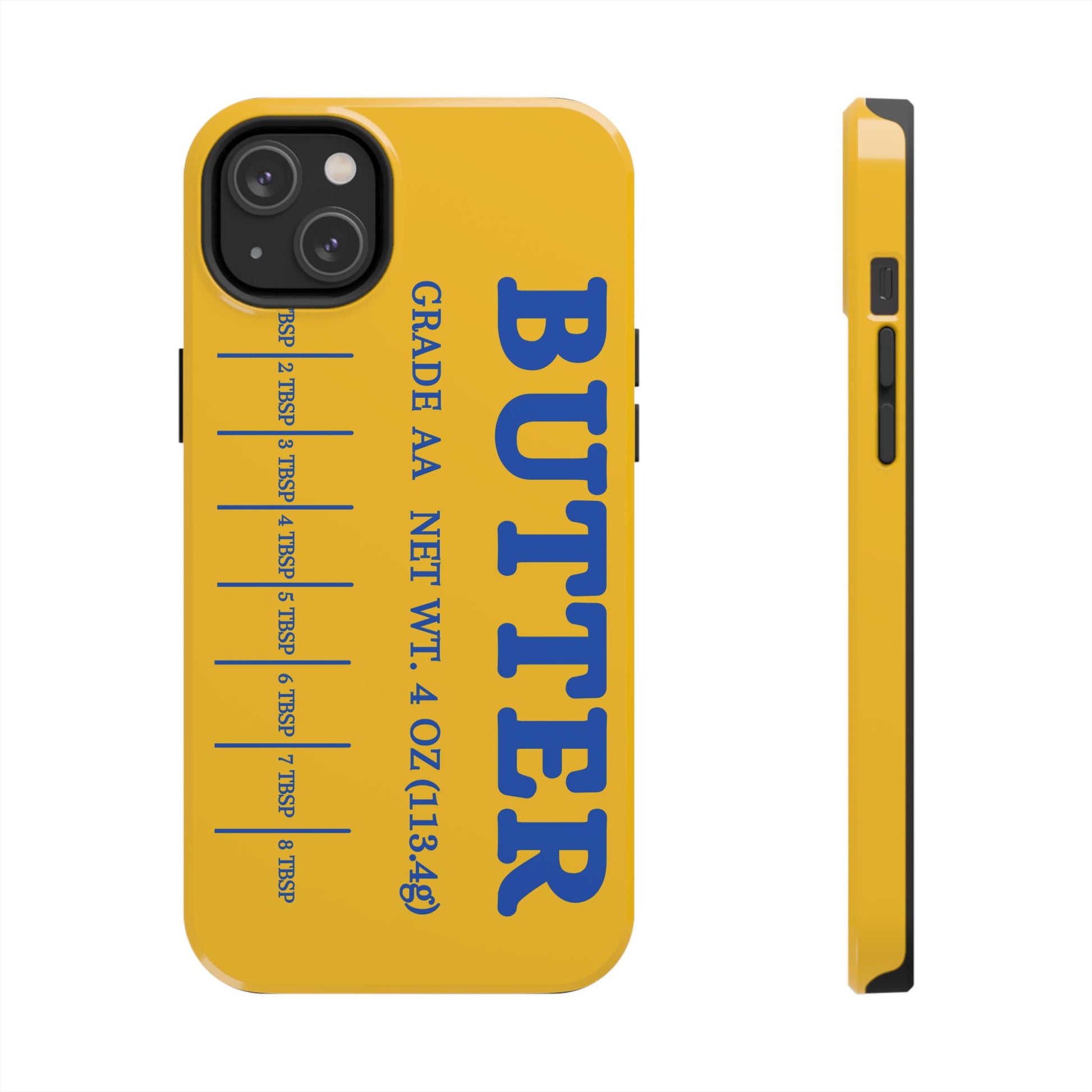 Butter Yellow Tough Phone Cases, Funny iPhone 16 Cover, Protective Case Gift for Techies, Yellow Phone Accessories, Unique Gift for Phone