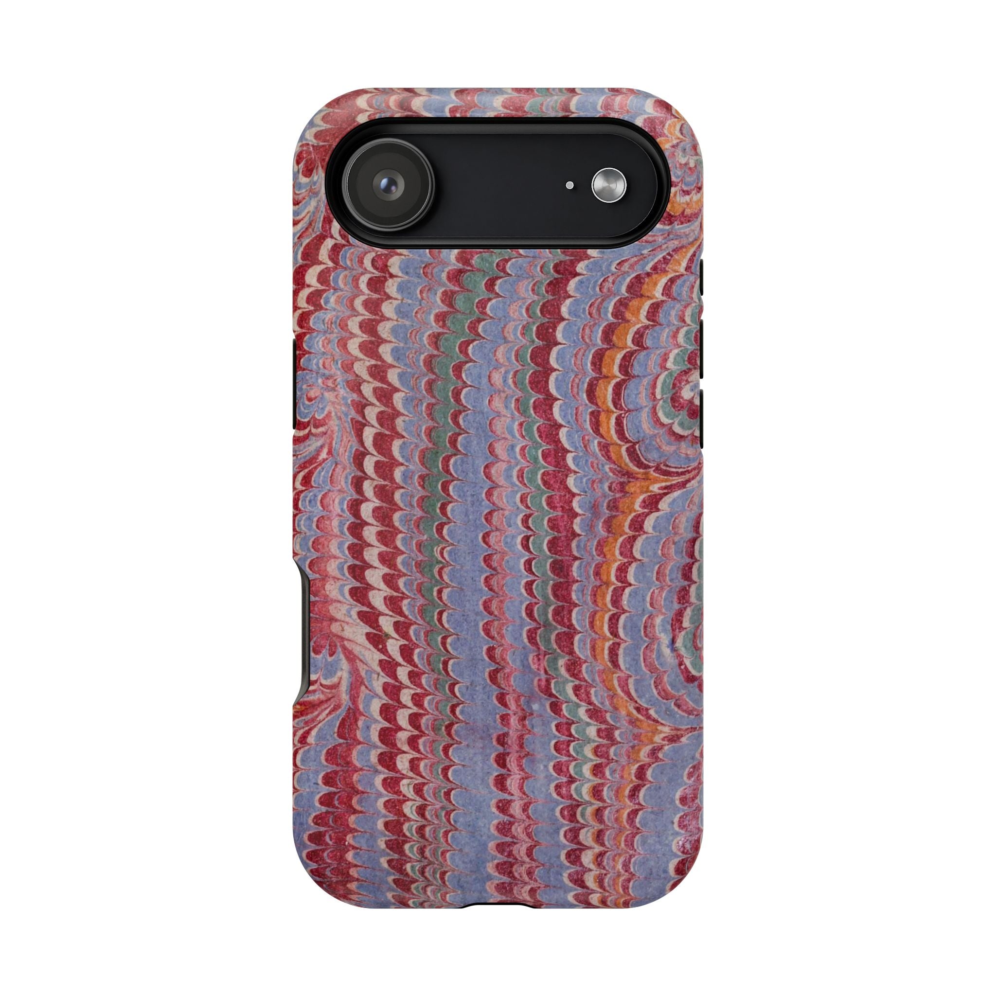 Burgundy and Lavendar Hues Italian Vintage Marble Design Phone Case for Apple + Samsung