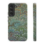 Green Peacock Marbled Phone Case — "Tough Cases" Ultra-Tough Protective Cover