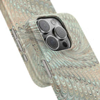 Mint Green + Beige - Marbled Swirl Phone Case - Single Layer Slim Case