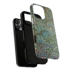 Green Peacock Marbled Phone Case — "Tough Cases" Ultra-Tough Protective Cover
