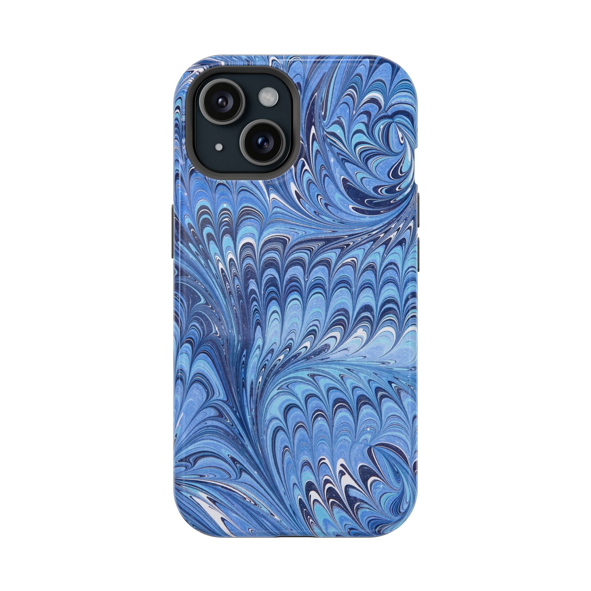 Blue Marbled Swirl Phone Case - Dual Layer Case