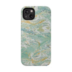 Mint Green Marbled Swirl Phone Case - Dual Layer