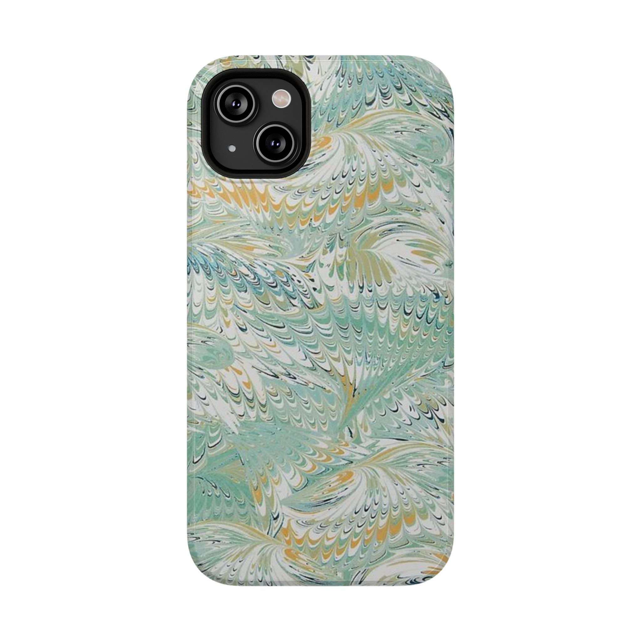 Mint Green Marbled Swirl Phone Case - Dual Layer