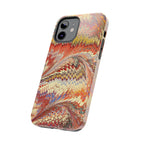 Marbled Swirl Tough Phone Case - Red Rust Orange Fall Colors, Heavy Duty Case. Alternative: Protective Phone Cover, Durable Smartphone Case,