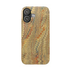 Phone Cases - Golden Fall Neutrals Italian Marbled Design, Gift for Art Lovers, Customizable and Stylish