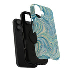Aqua and Green Marble Phone Case - Impact-Resistant Durable Case for Apple & Samsung - Dual Cover Design