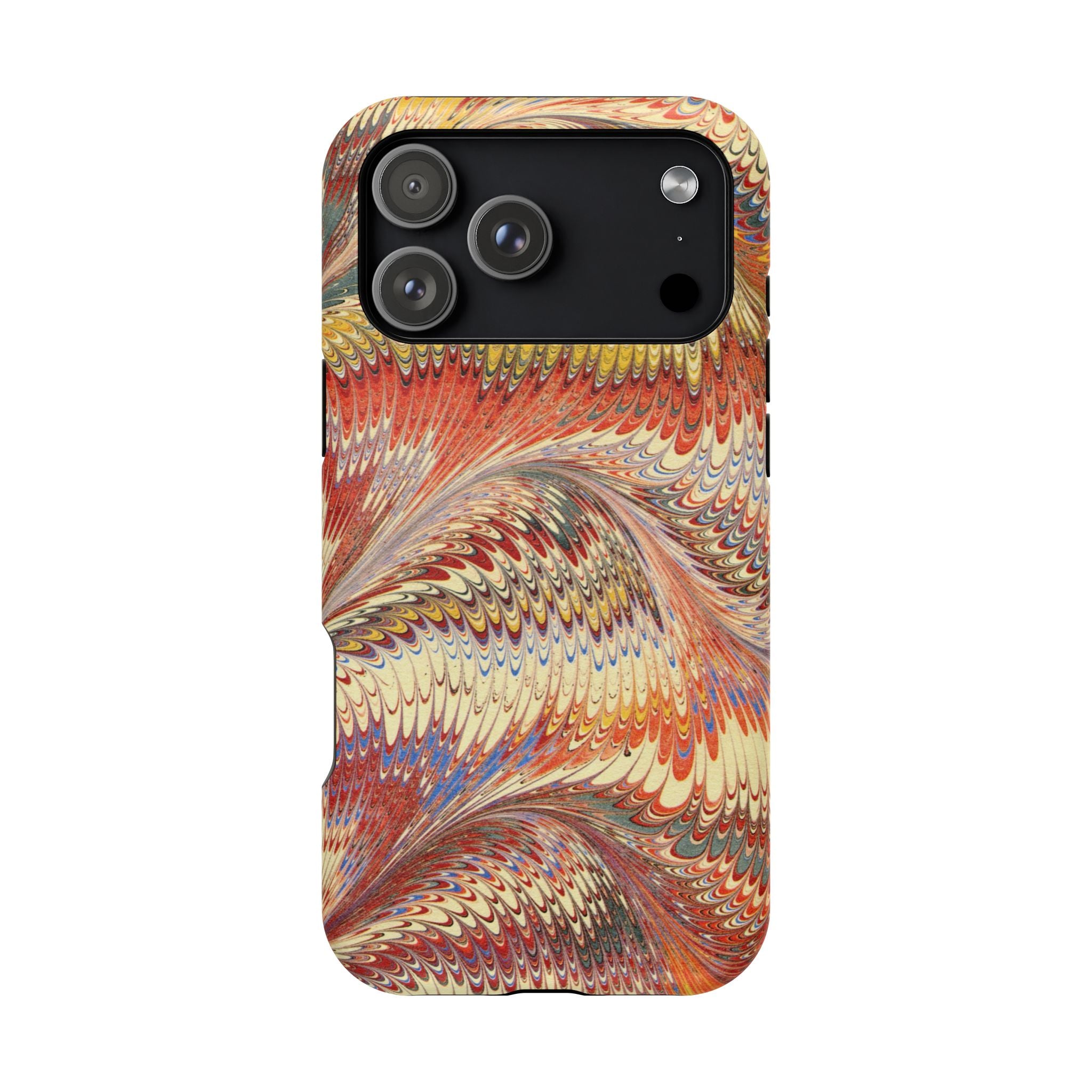 Rust and Gold Italian Vintage Marble Design Durable Phone Case for Apple + Samsung