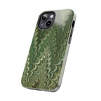 Deep Green Marble Italian Tough Phone Case — Durable Marbled Phone Case