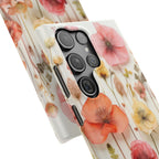 Pink Floral Pressed Flowers - Slim Case
